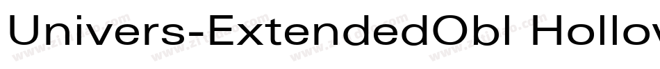 Univers-ExtendedObl Hollow字体转换